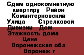 Сдам однокомнатную квартиру › Район ­ Коминтерновский › Улица ­ 45 Стрелковой Дивизии › Дом ­ 259/9 › Этажность дома ­ 17 › Цена ­ 8 500 - Воронежская обл., Воронеж г. Недвижимость » Квартиры аренда   